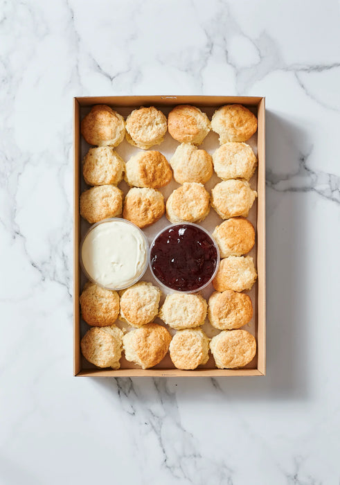 22 x Scone Box with Cream & Strawberry Jam