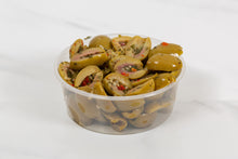 Load image into Gallery viewer, Marinated Split Green Olives - $23 per kilo
